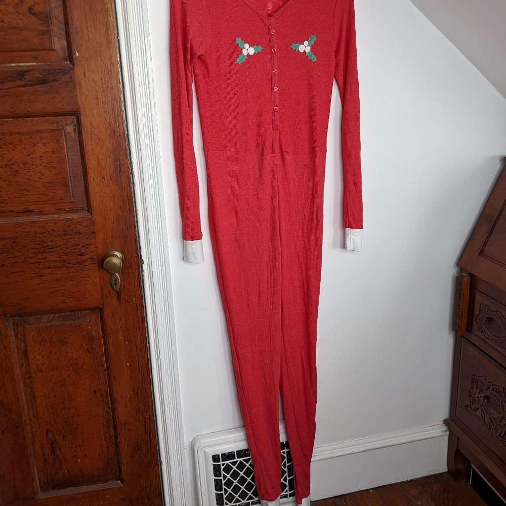 WILDFOX Christmas Holiday Pajama Thermal Onesie NEW Size M - Picture 4 of 9